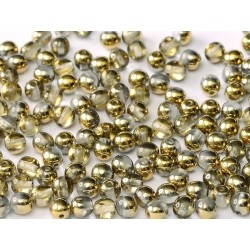 Perle Tonde in Vetro di Boemia 4 mm Crystal Amber - 50 Pz