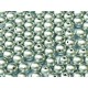 Perle Tonde in Vetro di Boemia 6 mm Metallic Aluminium Silver - 25 Pz