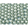 Perle Tonde in Vetro di Boemia 6 mm Metallic Aluminium Silver - 25 Pz