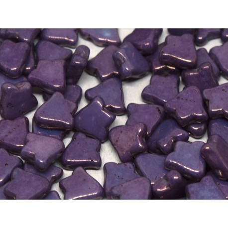 2-hole Bell 8 x 5 mm Opaque Lila Vega Luster - 20 Pz