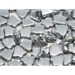 2-hole Bell 8 x 5 mm Silver - 20 pcs