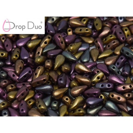DropDuo 3 x 6 mm Purple Iris Gold - 40 Pz