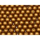 Perle Tonde in Vetro di Boemia 6 mm Metallic Brass Gold - 25 Pz