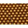 Perle Tonde in Vetro di Boemia 6 mm Metallic Brass Gold - 25 Pz