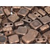Perline Tile 6 mm Crystal Etched Bronze - 40 Pz