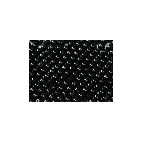 Perle Tonde in Vetro di Boemia 8 mm Jet - 20 Pz