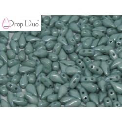 DropDuo 3 x 6 mm Opaque Teal Luster - 40 Pz