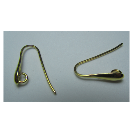 Monachella a Goccia in Argento 925 Rodiato Dorato 18 mm - 2 pz