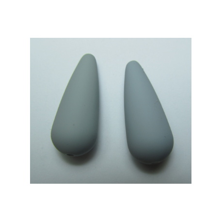 Goccia Resina Satinata 33x13 mm Grigio - 1 pz