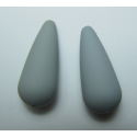 Goccia Resina Satinata 33x13 mm Grigio - 1 pz