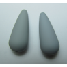 Goccia Resina Satinata 33x13 mm Grigio - 1 pz