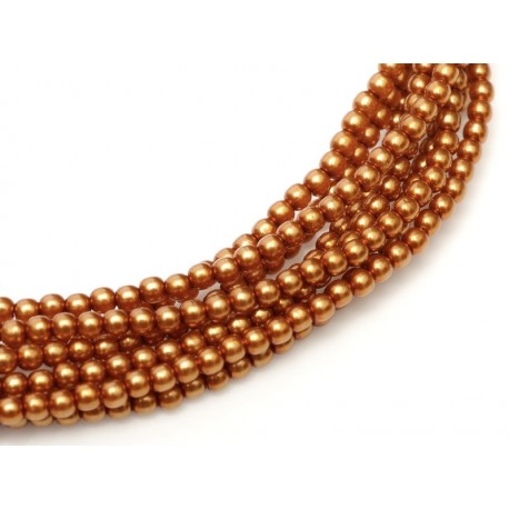 Perle Cerate in Vetro 4 mm Copper - 50 Pz