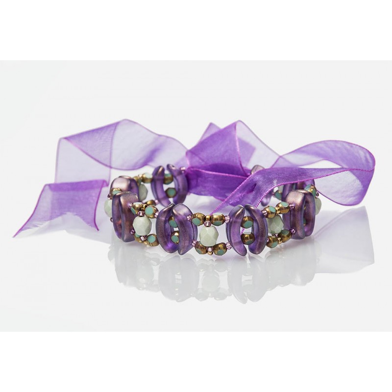 Bow Beads 15,5 x 3,5 mm Jet - 8 pcs - Beads Mine