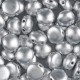 Candy Beads 8 mm Matte Metallic Silver - 20 pz