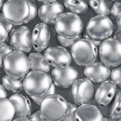 Candy Beads 8 mm Matte Metallic Silver - 20 pz