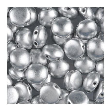 Candy Beads 8 mm Matte Metallic Silver - 20 pz