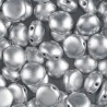 Candy Beads 8 mm Matte Metallic Silver - 20 pz