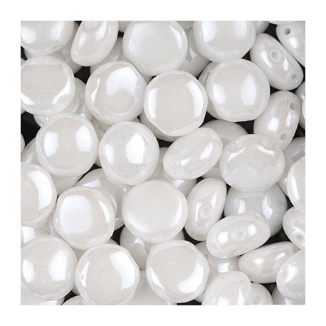 Candy Beads 8 mm Luster Alabaster - 20 pz