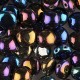Candy Beads 8 mm Jet Iris - 20 pz