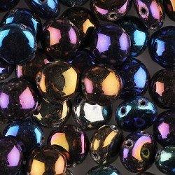 Candy Beads 8 mm Jet Iris - 20 pcs