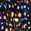 Candy Beads 8 mm Jet Iris - 20 pz