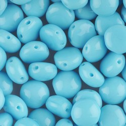 Candy Beads 8 mm Opaque Turquoise Blue - 20 pcs