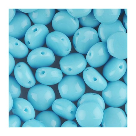 Candy Beads 8 mm Opaque Turquoise Blue - 20 pz