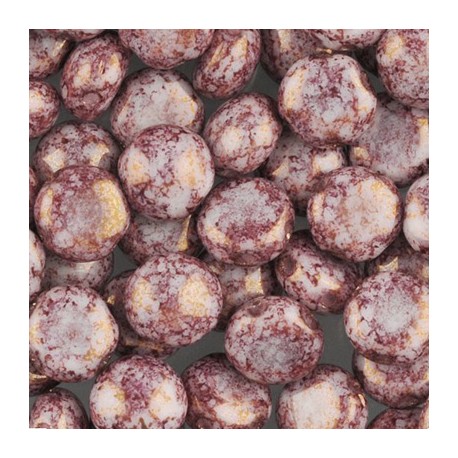 Candy Beads 8 mm Opaque Terracotta Purple - 20 pz