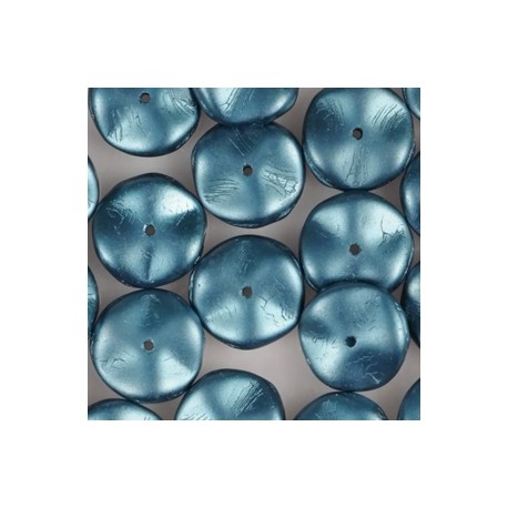 Ripple Beads 12 mm Pastel Petrol - 10 pz