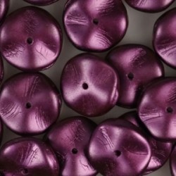 Ripple Beads 12 mm Pastel Bordeaux - 10 pcs