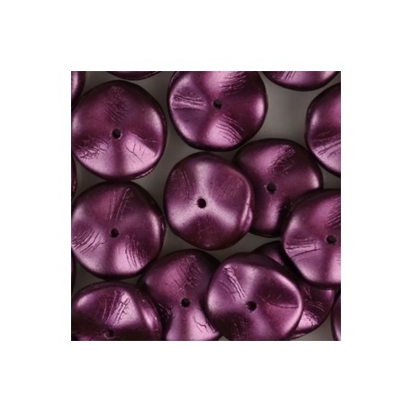 Ripple Beads 12 mm Pastel Bordeaux - 10 pz