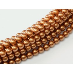 Perle Cerate in Vetro 6 mm Light Copper - 25 Pz