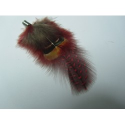Feather 70 mm Red/Brown - 1 pc