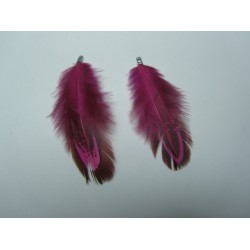 Feather 4-5 cm Green/Brown - 1 pc