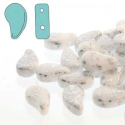 Paisley Duo 8x5 mm Chalk Silver Splash - 10 g