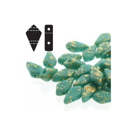 Kite Beads 9 x 5 mm Gold Splash Smoke Topaz - 5 g