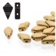 Kite Beads 9 x 5 mm Light Gold Mat - 5 g