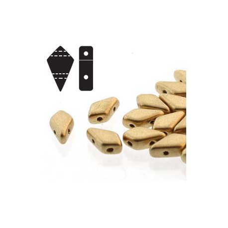 Kite Beads 9 x 5 mm Light Gold Mat - 5 g