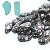 Paisley Duo 8x5 mm Jet Silver Splash - 10 g