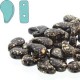 Paisley Duo 8x5 mm Jet Gold Splash - 10 g