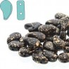 Paisley Duo 8x5 mm Jet Gold Splash - 10 g