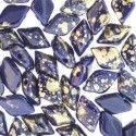 GemDuo 8 x 5 mm Gold Splash Royal Blue Opaque - 5 g