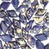 GemDuo 8 x 5 mm Gold Splash Royal Blue Opaque - 5 g