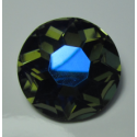 Cabochon Tondo Vetro 27 mm Dark Olive Green AB - 1 pz