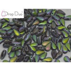 DropDuo 3 x 6 mm Jet Vitrail Full Matted - 40 Pz
