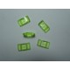 Carrier Beads in Acrilico 17x9x5 mm, Doppio Foro, Transp. Light Green - 10 pz