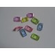 Carrier Beads in Acrilico 17x9x5 mm, Doppio Foro, Colori Trasp. Misti Casuali - 10 pz