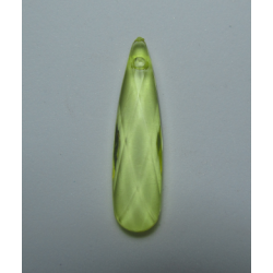 Acrylic Faceted Drop Pendant 35 x 9 mm Transp. Light Yellow - 1 pc