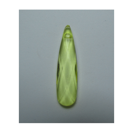 Pendente Goccia Acrilico Sfaccettato 35 x 9 mm Transp Light Yellow - 1 pz