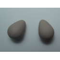Goccia Resina Satinata 16x11 mm Grigia/Beige - 2 pz